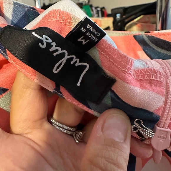 Lulu's Coral Leaf Print Mini Skirt - Picture 4 of 5